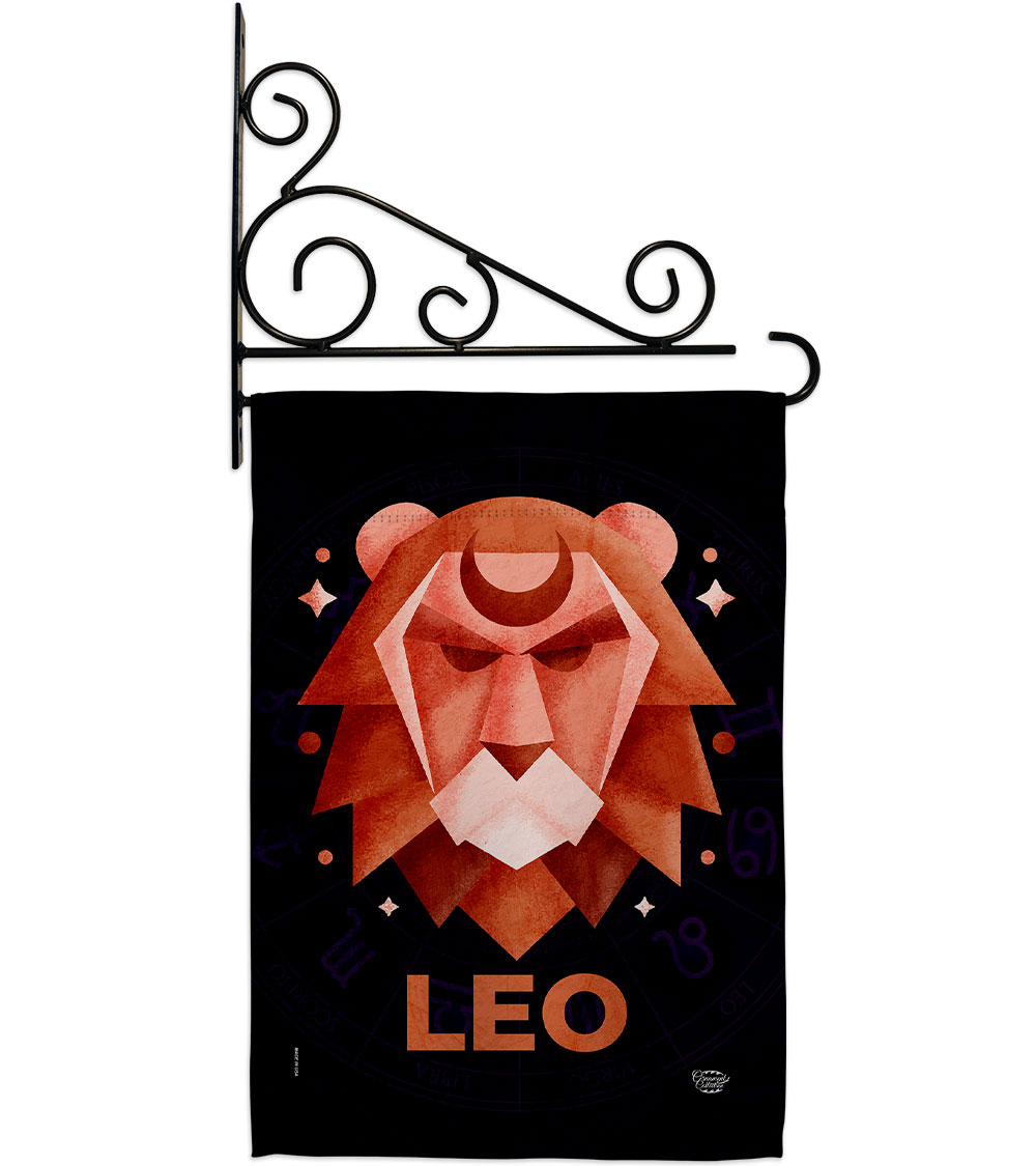 UPC 753464291704 product image for GS190027-BO-03 13 x 18.5 in. Leo Garden Flag Set for Interests Zodiac Double-Sid | upcitemdb.com