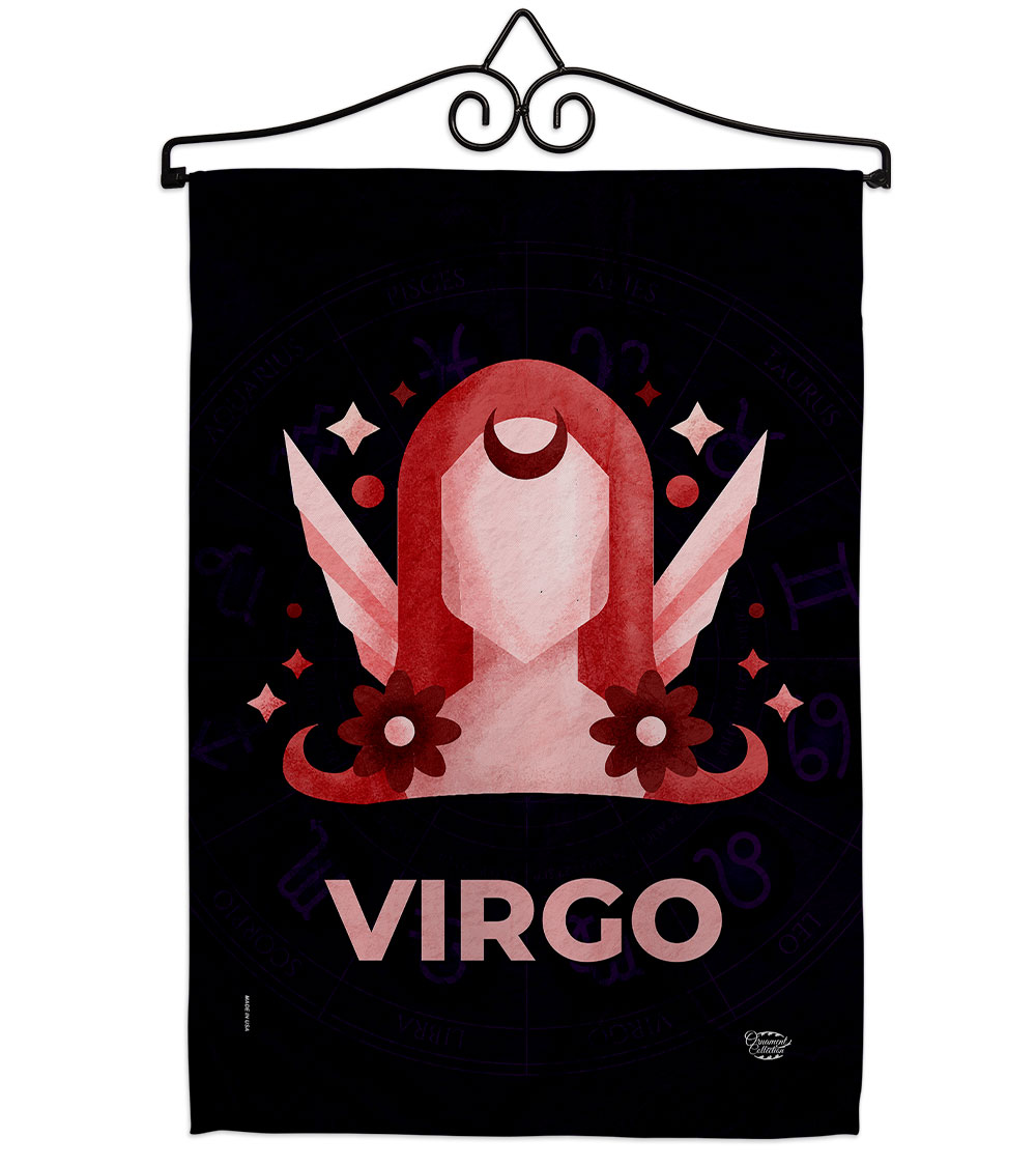 UPC 753464291728 product image for GS190028-BO-02 13 x 18.5 in. Virgo Garden Flag Set for Interests Zodiac Double-S | upcitemdb.com