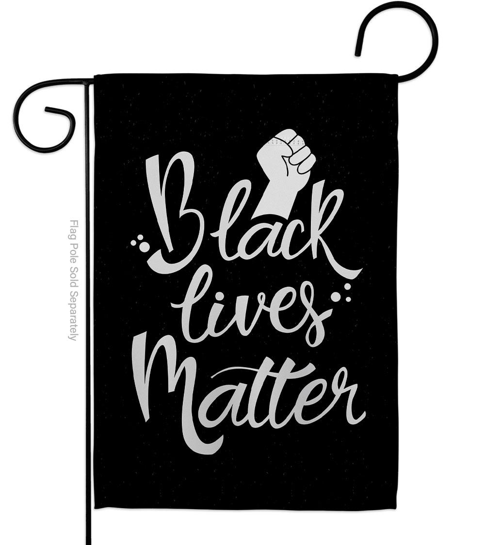 13 x 18.5 in. BLM Solidarity Black History Lives Matter Double-Sided Decorative Vertical Garden Flags - House Decoration Banner Yard Gift