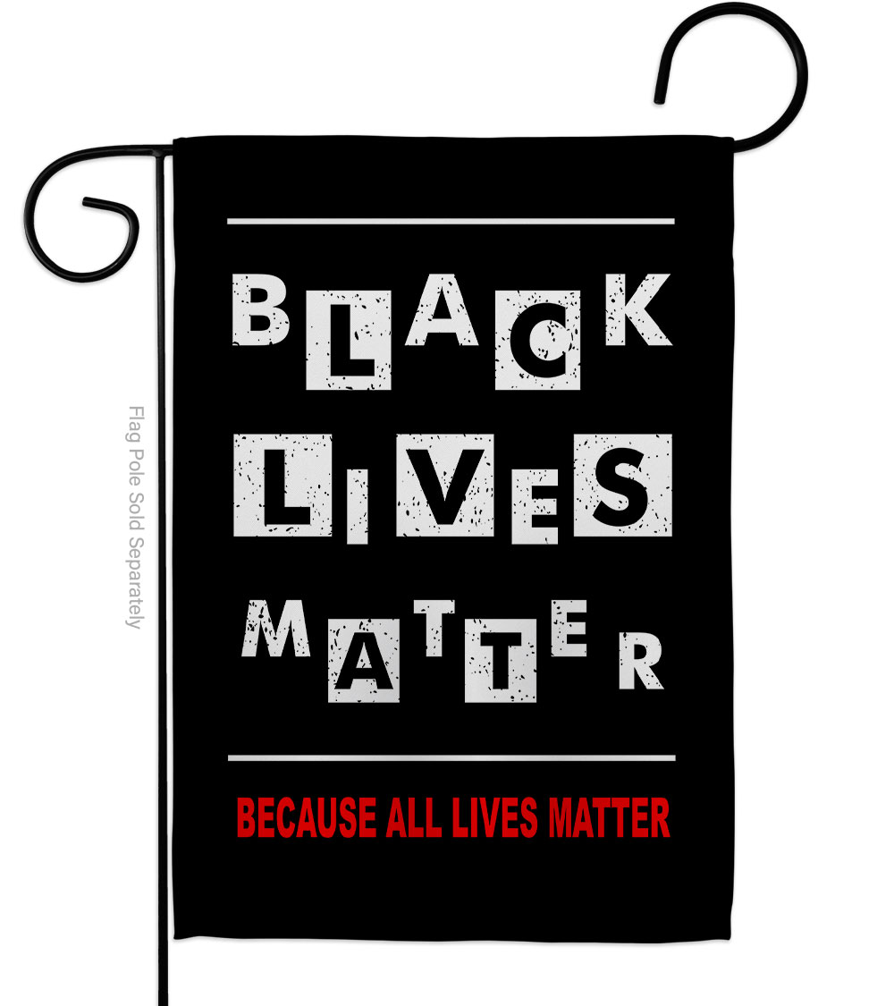 13 x 18.5 in. Justice for BLM Black History Lives Matter Double-Sided Decorative Vertical Garden Flags - House Decoration Banner Yard Gift
