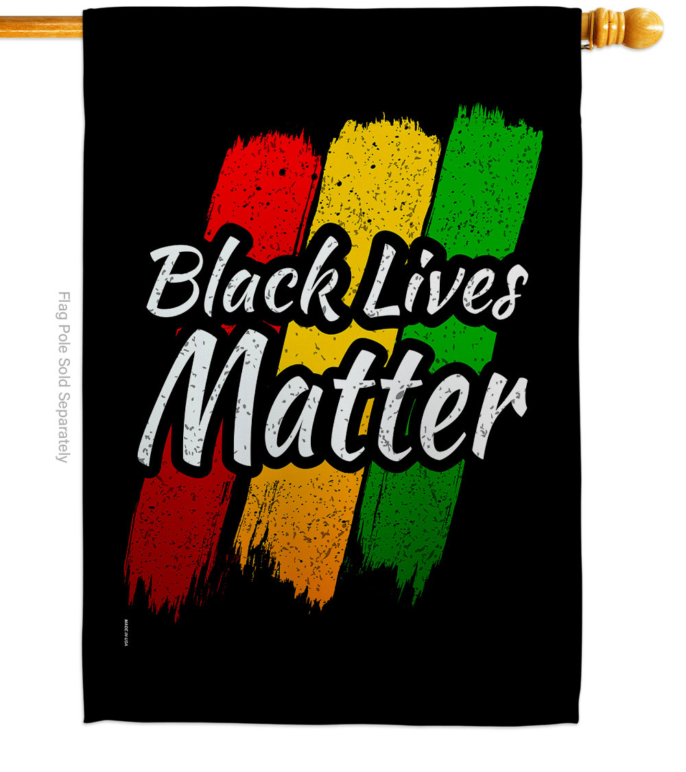 H170068-BO 28 x 40 in. Black Lives Awareness History Matter Double-Sided Decorative Vertical House Flags - Decoration Banner Garden Yard Gift