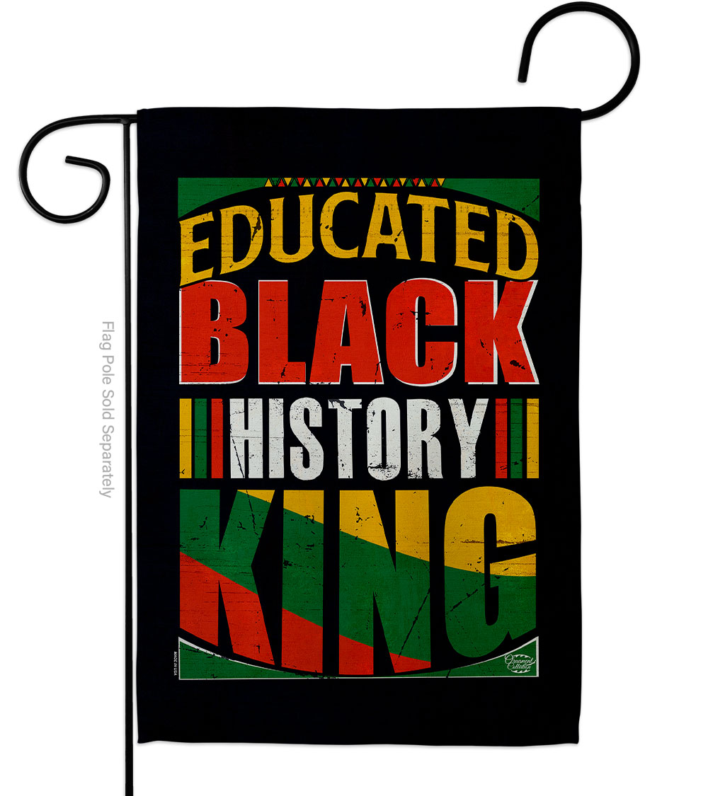 13 x 18.5 in. Educated Black History Lives Matter Double-Sided Decorative Vertical Garden Flags - House Decoration Banner Yard Gift