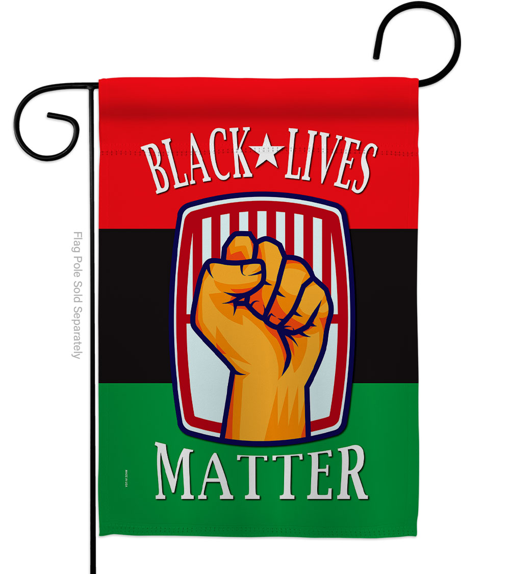 G170019-BO 13 x 18.5 in. Black Matter Anti Racism History Lives Double-Sided Decorative Vertical Garden Flags - House Decoration Banner Yard Gift