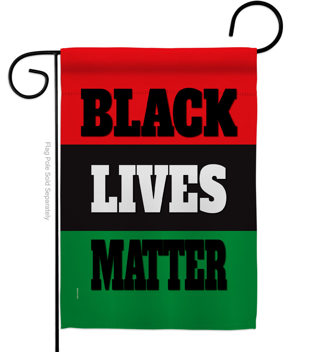 G170020-BO 13 x 18.5 in. Black Lives Awareness History Matter Double-Sided Decorative Vertical Garden Flags - House Decoration Banner Yard Gift