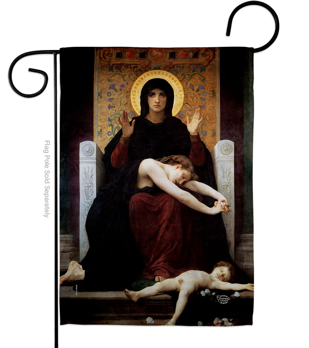 The Virgin of Consolation Religious Faith 13 x 18.5 in. Double-Sided Decorative Vertical Garden Flags for House Decoration Banner Yard Gift