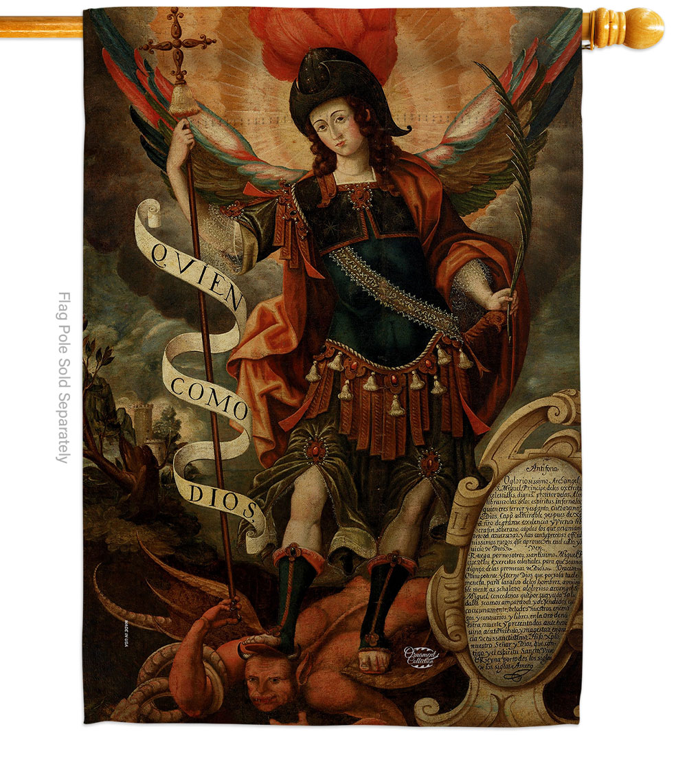 H190078-BO Archangel Religious Faith 28 x 40 in. Double-Sided Decorative Vertical House Flags for Decoration Banner Garden Yard Gift