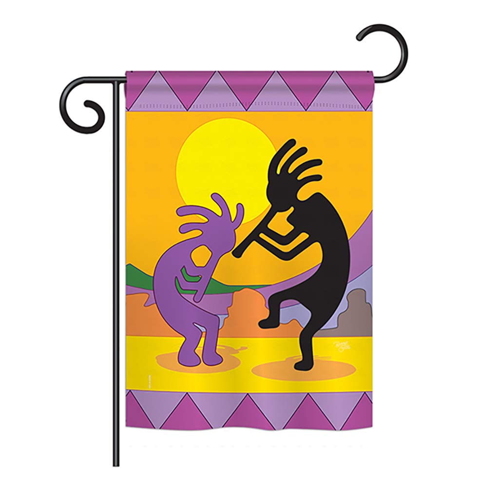 H115142-bo Kokopelli Country & Primitive Southwest Impressions Decorative Vertical 28 X 40 In. Double Sided House Flag