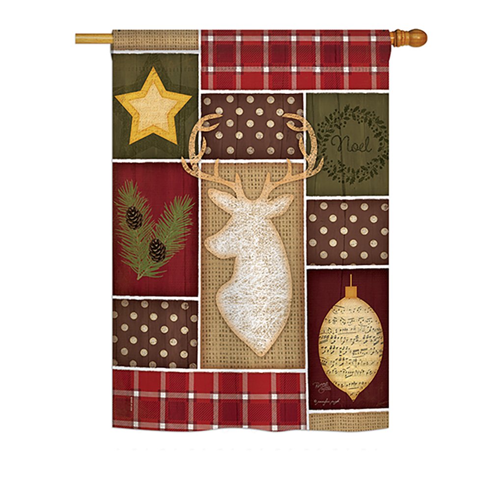 H114172-bo Christmas Noel Winter Wonderland Impressions Decorative Vertical 28 X 40 In. Double Sided House Flag