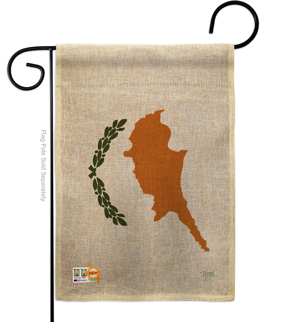13 X 18.5 In. Cyprus Burlap Flags Of The World Nationality Impressions Decorative Vertical Double Sided Garden Flag