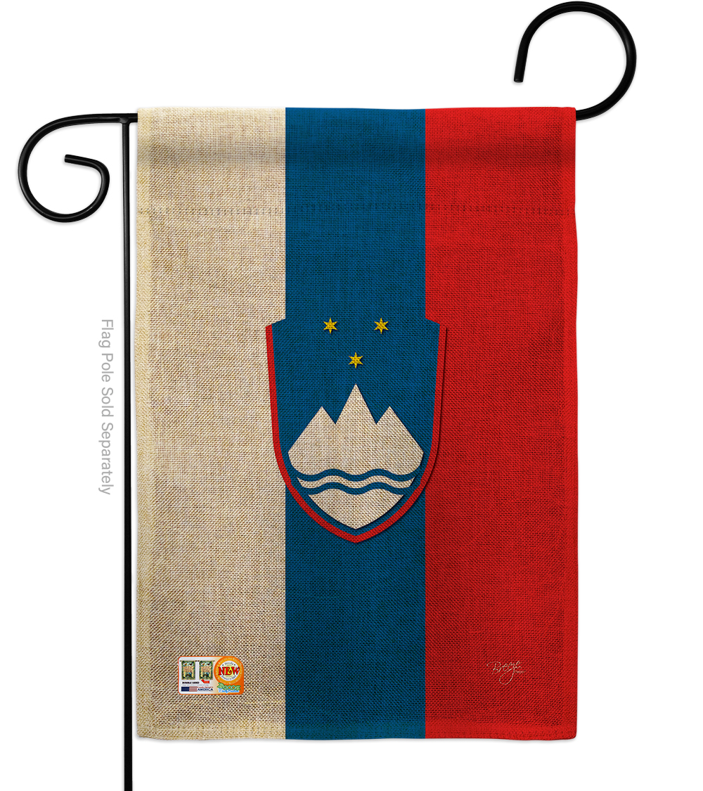 Bd-cy-g-108196-ip-db-d-us14-bd 13 X 18.5 In. Slovenia Burlap Flags Of The World Nationality Impressions Decorative Vertical Double Sided Garden Flag