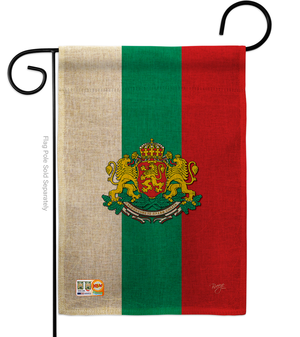 Bd-cy-g-108204-ip-db-d-us14-bd 13 X 18.5 In. Bulgaria Burlap Flags Of The World Nationality Impressions Decorative Vertical Double Sided Garden Flag