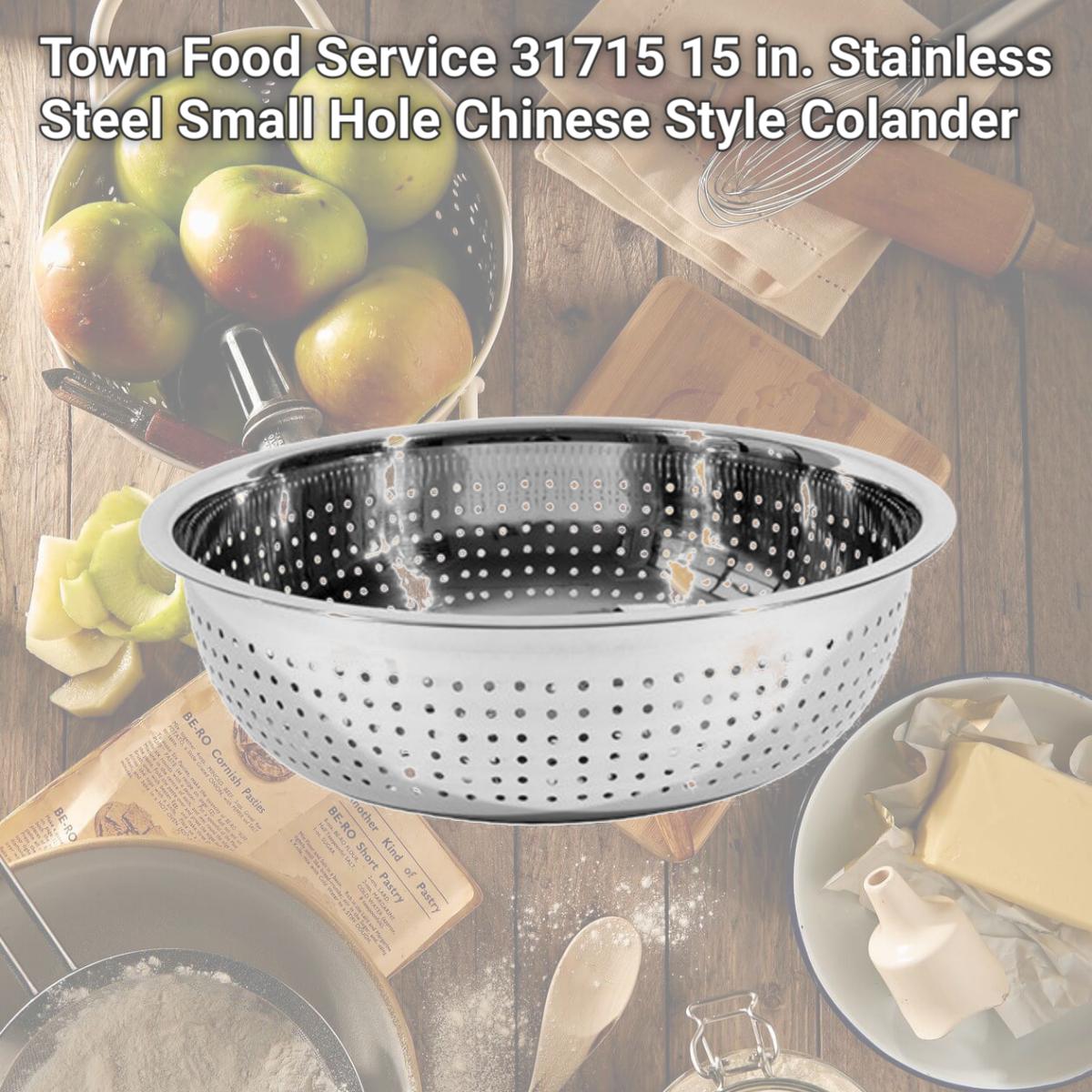 Picture of Town Food Service 31715 15 in. Stainless Steel Small Hole Chinese Style Colander