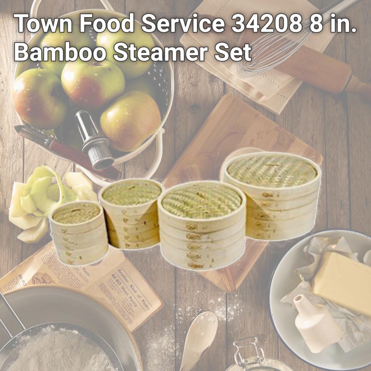 Picture of Town Food Service 34208 8 in. Bamboo Steamer Set
