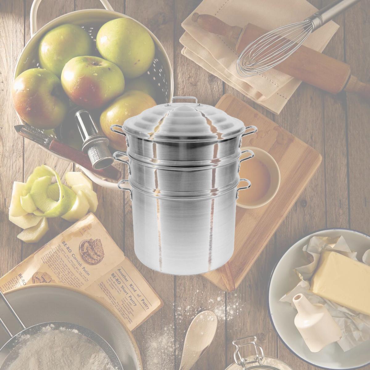 Picture of Town Food Service 34414S  14 in. Aluminum Steamer Set