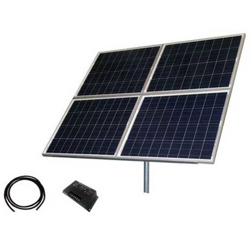 Tpsk12-24-320w 320w Solar Panel Kit With 80w Panel - Pole Mount, Controller & Cable