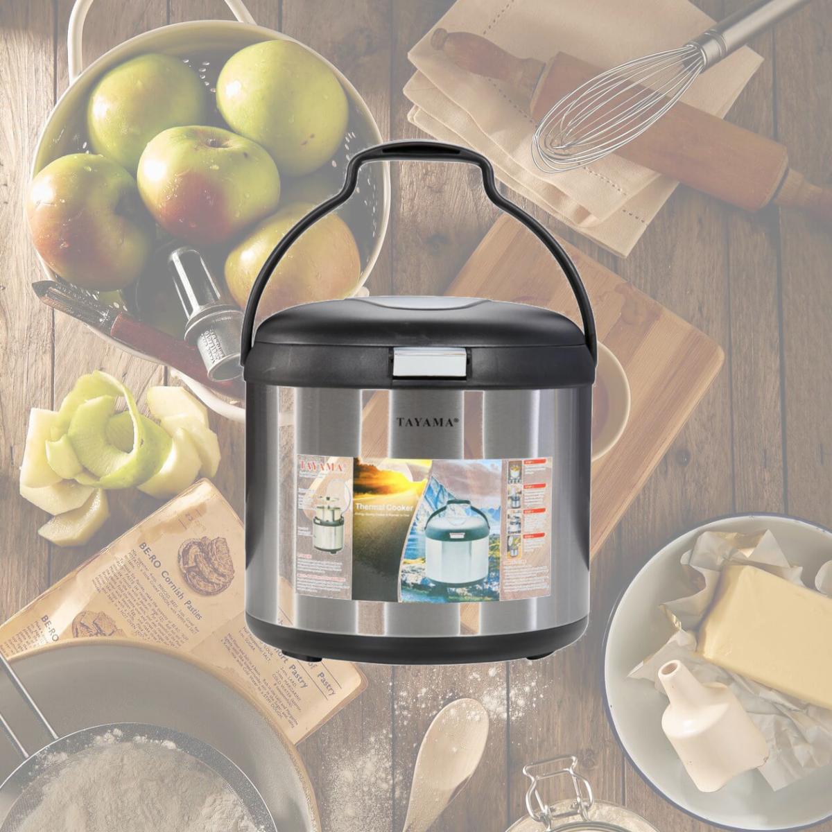 Picture of Tayama TXM-70CFZR 7 qt. Energy-Saving Thermal Cooker, Stainless Steel