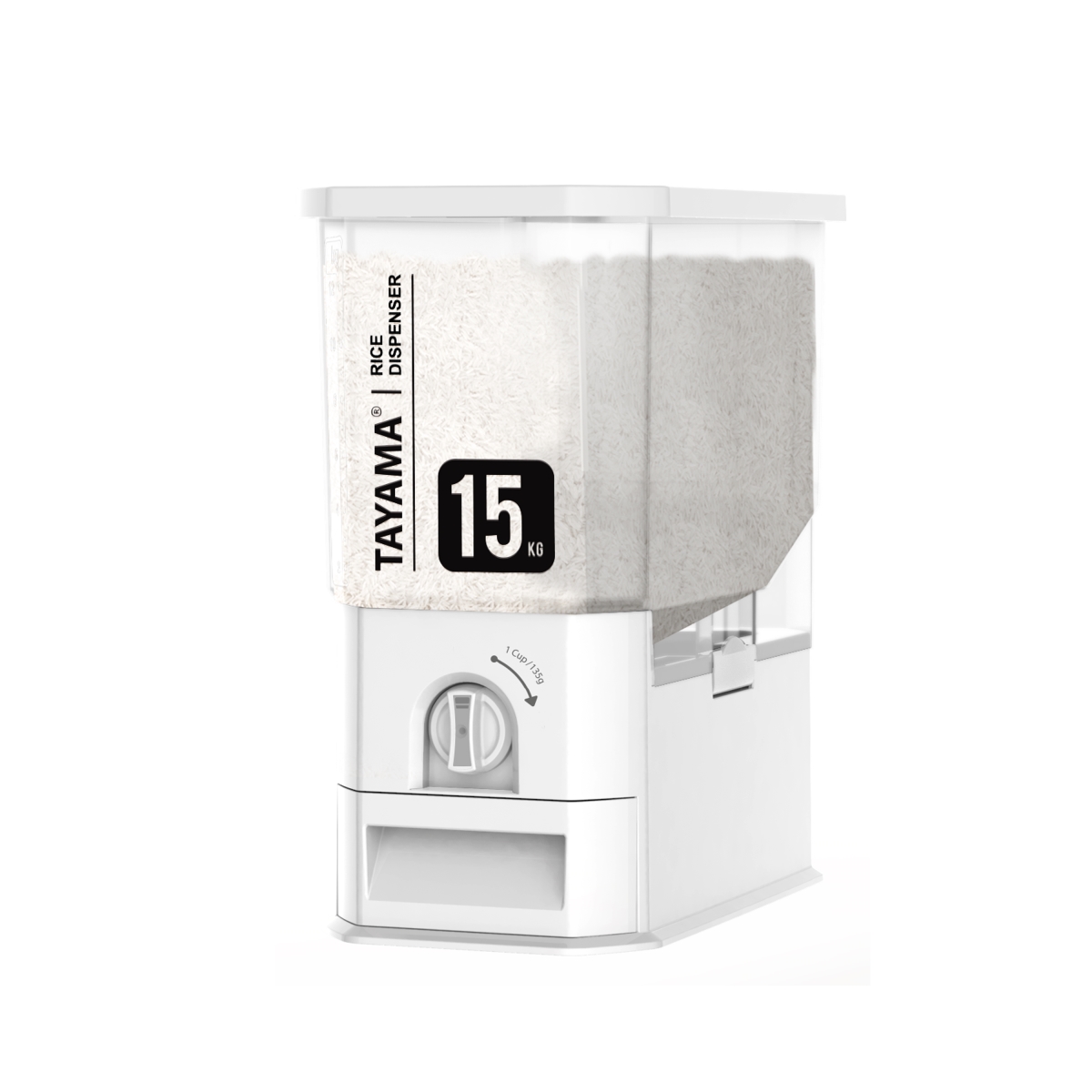 Picture of Tayama TRD-133 33 lbs Capacity Rice Dispenser Grain Storage Container
