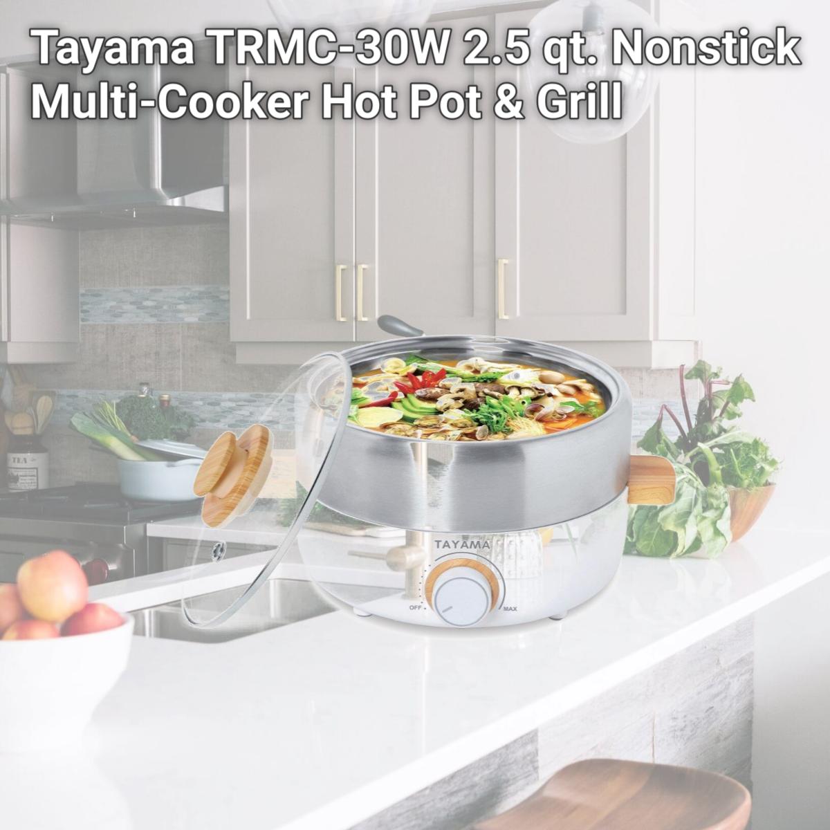 Picture of Tayama TRMC-30W 2.5 qt. Nonstick Multi-Cooker Hot Pot & Grill