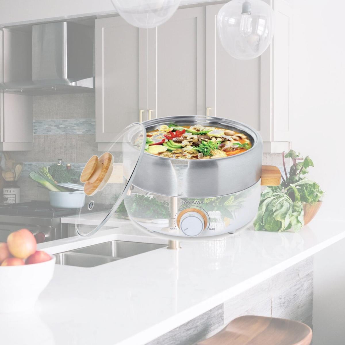 Picture of Tayama TRMC-30W 2.5 qt. Nonstick Multi-Cooker Hot Pot & Grill