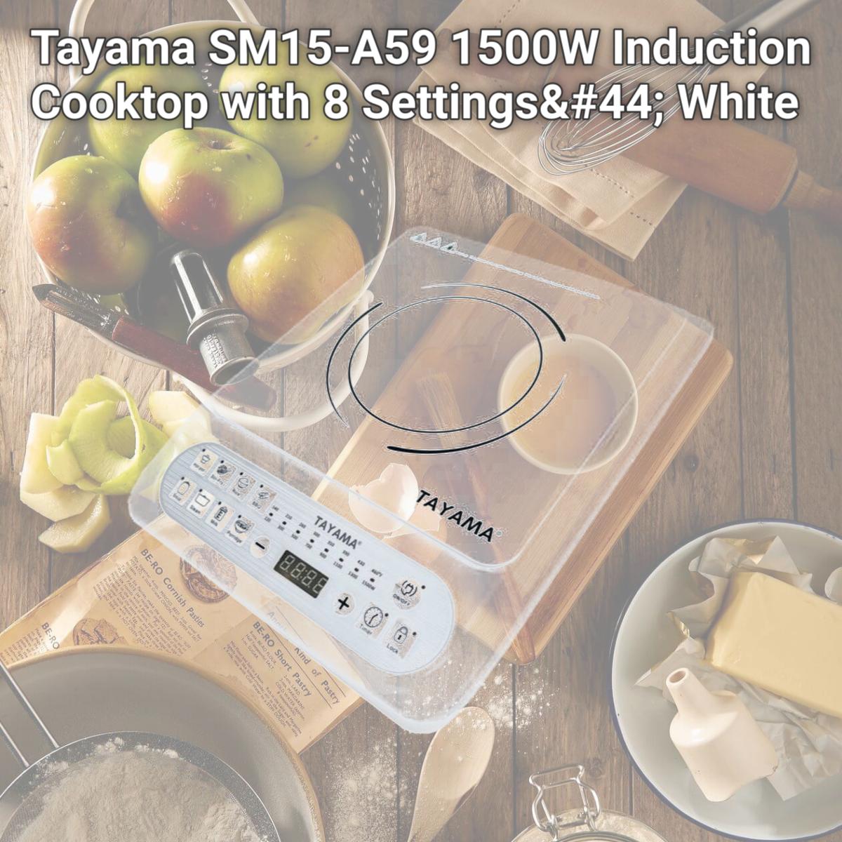 Picture of Tayama SM15-A59 1500W Induction Cooktop with 8 Settings, White