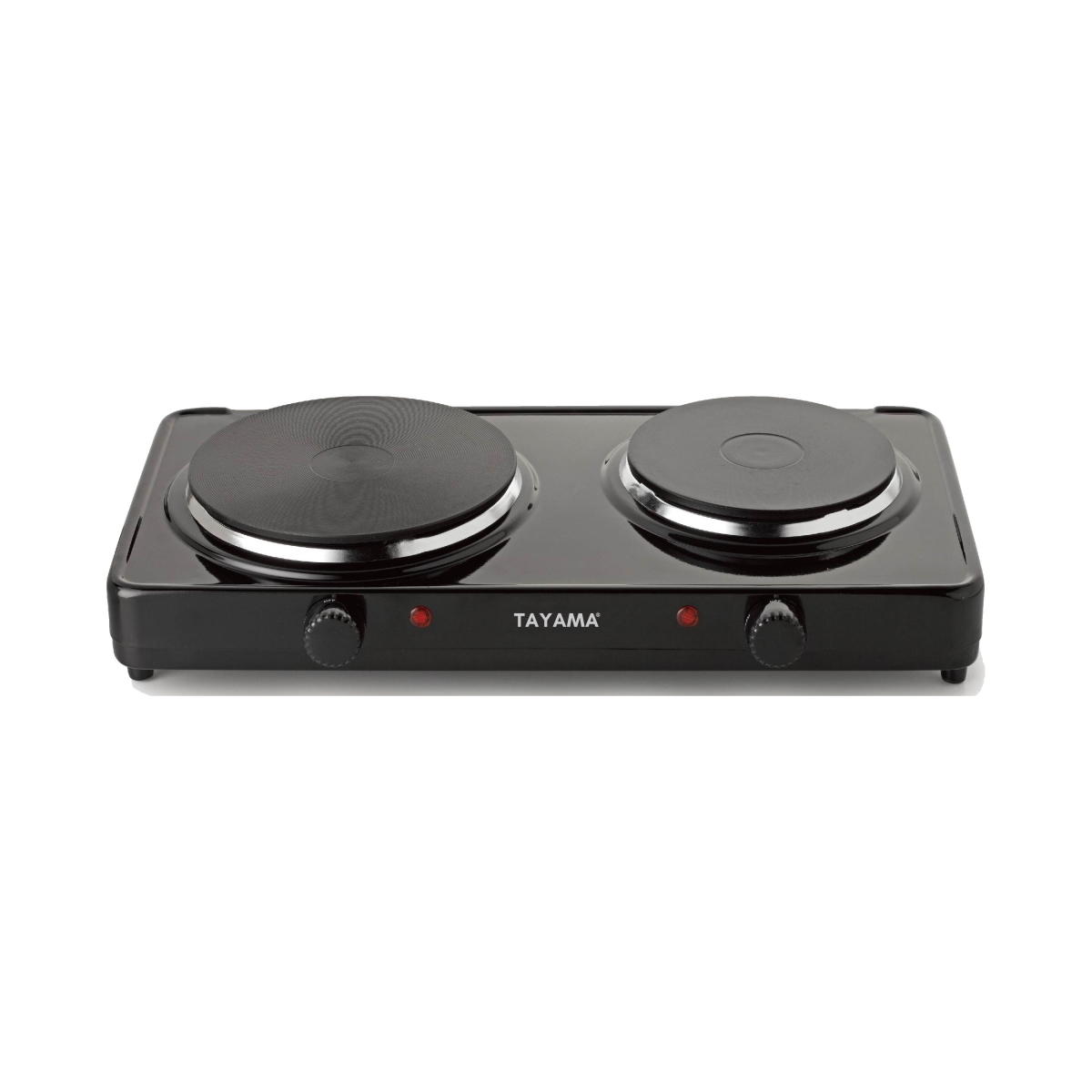 Picture of Tayama THP-3 Dual Burner Diecast Hot Plate with Temperature Controls, Black