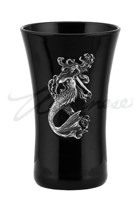 Veronese Design At09019aa Mermaid Shot Glass Black & Silver