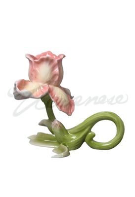 Veronese Design Ap20048ac Single Candleholder Tulip With Curved Stem Handle - Pink