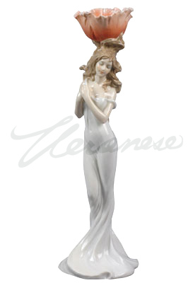 Veronese Design Ap20209aa Candle Holder Nymph & Poppy Glazed