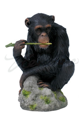 Chimpanzee Animal Figure Chewing Stem Collectible Display