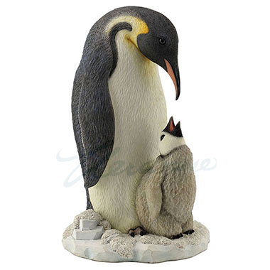 Penguin With Hungry Youngster Collectible Display