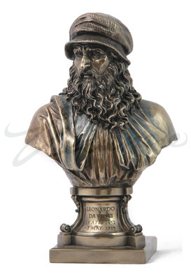 Italian Renaissance Artist Leonardo Da Vinci Figurine