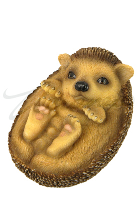 Baby Hedgehog Sitting Up & Head Tilting Right Figurine