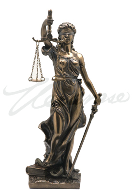 La Justicia Blinded Women Figurine - Bronze
