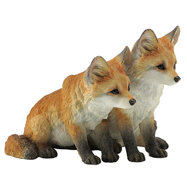 Veronese Design Wu75451aa Two Fox Pups Decorative Statue Figurine