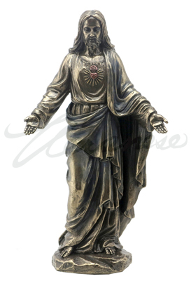 Veronese Design Wu76255a4 Sacred Heart Of Jesus With Open Arms Figurine