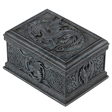 Veronese Design Wu75962aa Celtic Dragon Textured Decorative Trinket Box