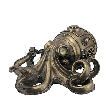 Veronese Design Wu76585a1 Steampunk Octopus Secret Trinket Box With Glass Eyes