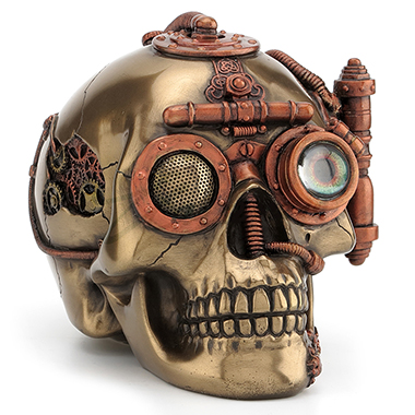 Veronese Design Wu76568a4 Steampunk Skull With Secret Drawer Trinket Box