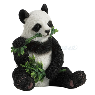Veronese Design Wu77006aa Panda Sitting & Eating Bamboo Sculpture