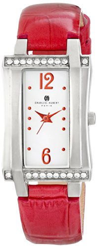 Unitron Enterprise 6839-p Ladies Stainless Red Leather Band Watch - 23 X 32 Mm