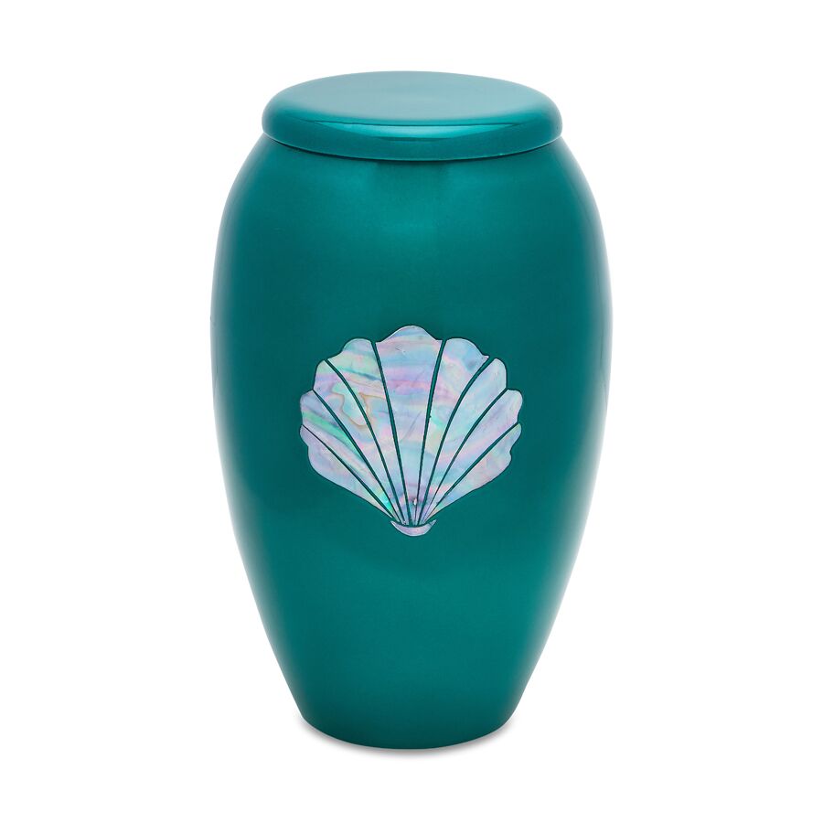 7733-10 Mother Of Pearl Seashell Adult Cremation Urn
