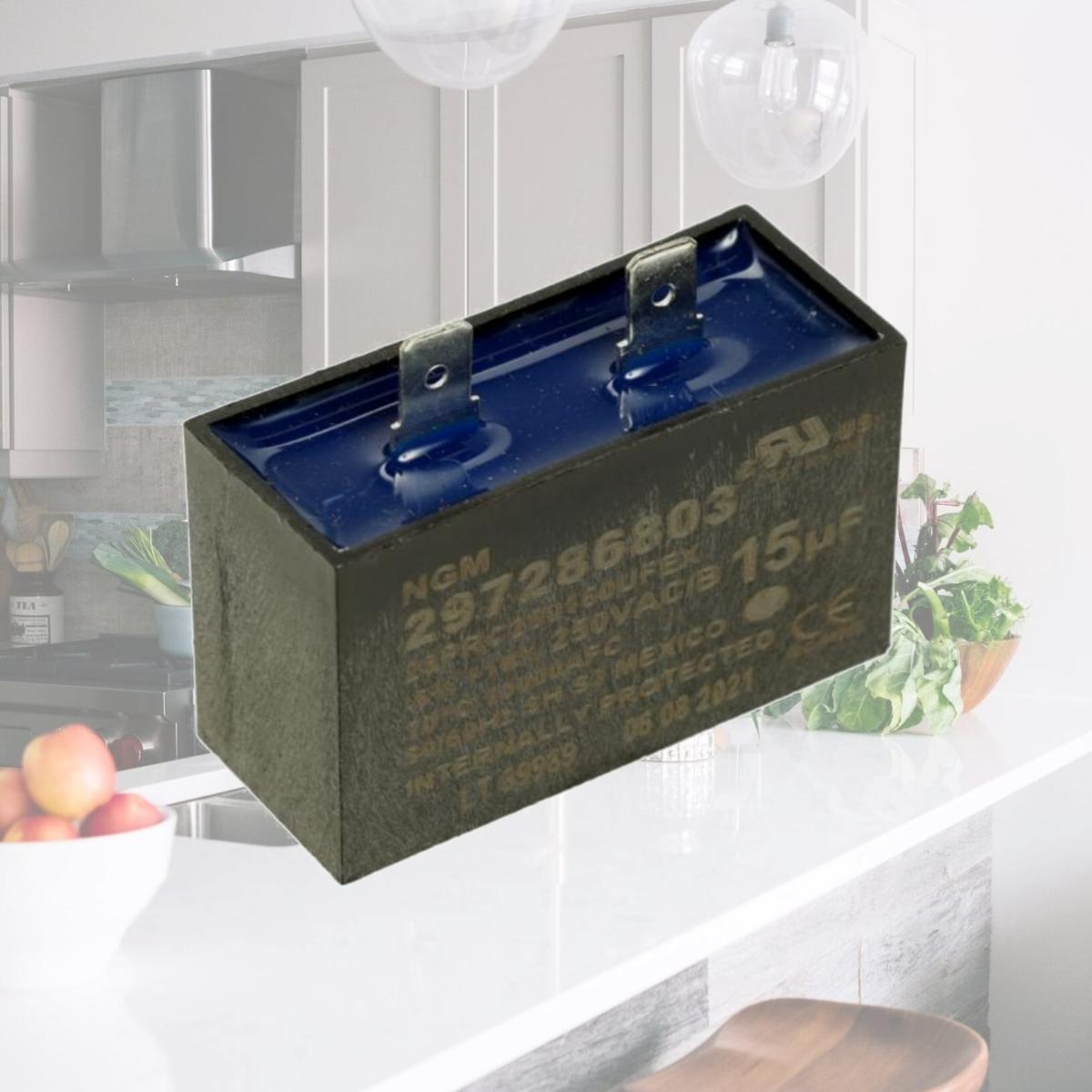 Picture of Aftermarket Appliance 297286803 Refrigerator Run Capacitor