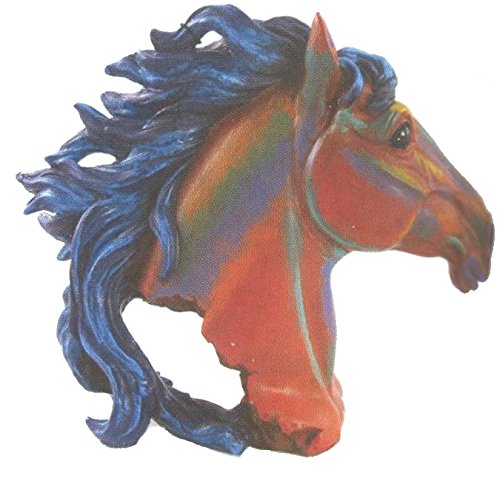 Baf-750 8 X 10.25 In. Horse With Blue Mane Bust