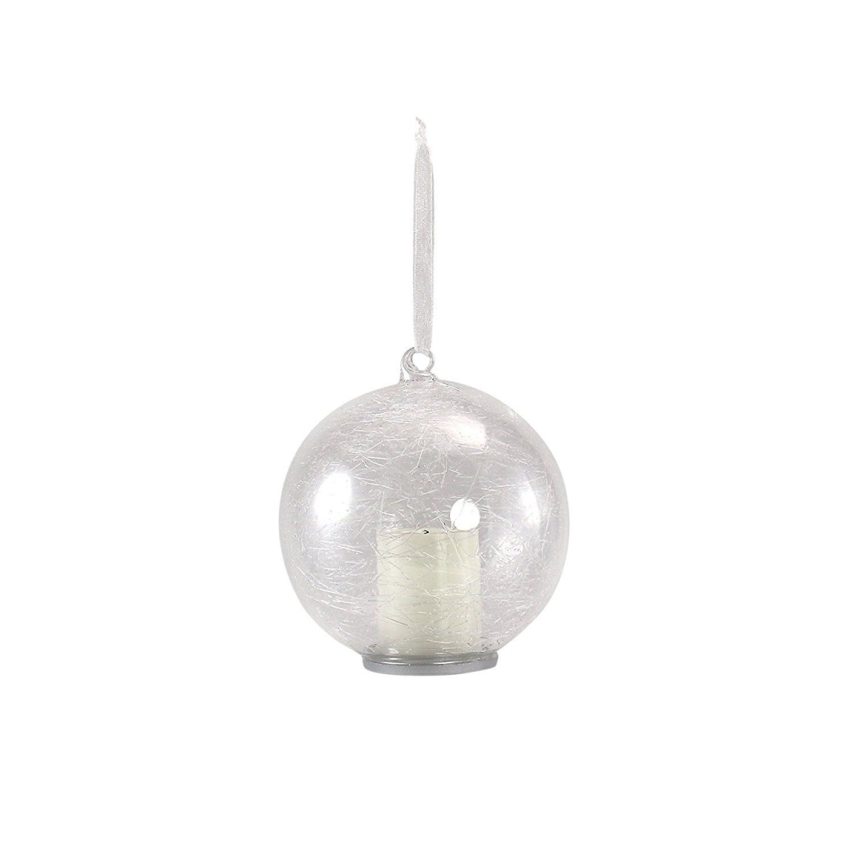 Dff-950 4 In. Dia. Light Up Ornament With Led Candle