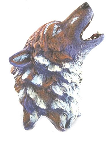 Baf-756 8.5 In. Multicolor Howling Wolf Bust