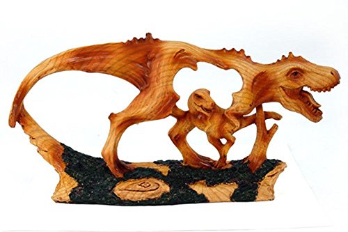Mmd-199 12 In. T-rex Woodlike Carving