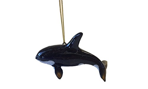 Yxf-162 4.25 In. Killer Whale Ceramic Ornament, Blue