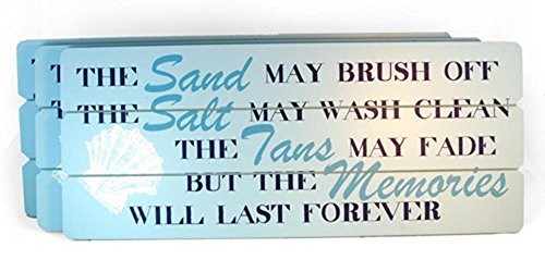 Sge-478 18.75 In. Nautical Wood Sign - Memories Will Last Forever, Pack Of 3