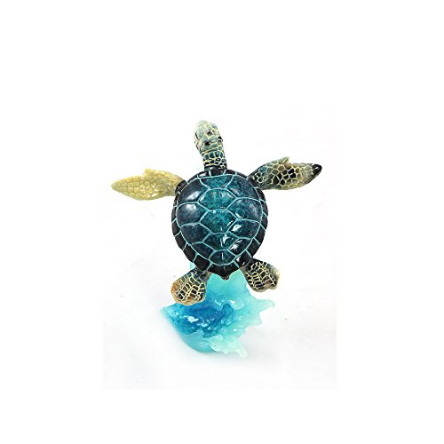 Yxf-169 5 In. Blue Sea Turtle On Wave