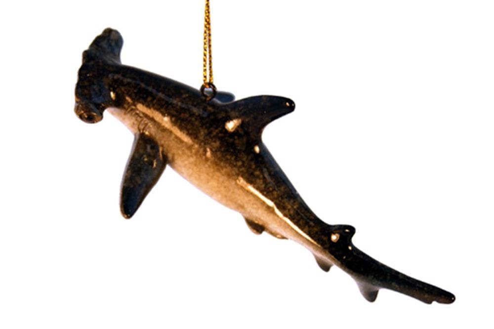 5 In. Hammerhead Shark Ornament, Gray